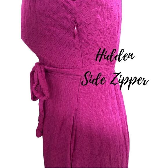 Maeve Brenna Short Sleeved High Low Wrap Dress Raspberry Size 0 - Picture 7 of 9